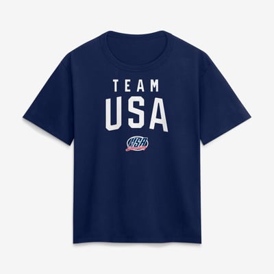 Team USA Women's Summer Games Shooting T-Shirt - Navy
